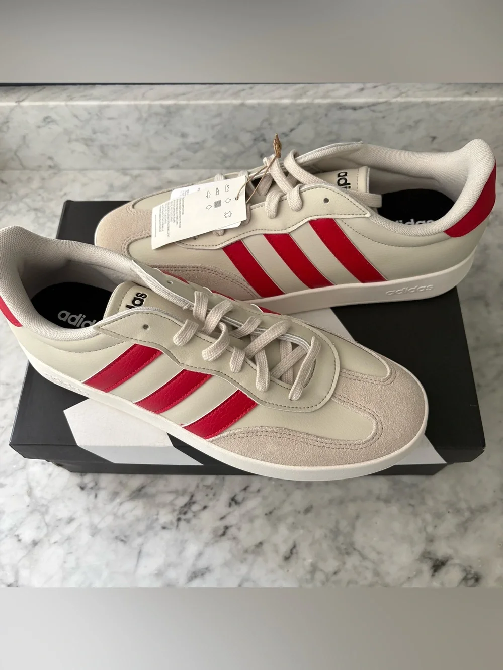 adidas Barreda Decode Scarlet Red Cream Lace Up Sneakers Men’s Shoe 11.5 or 10.5